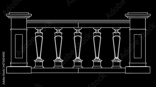 Visual Guide: 2D Concrete Balustrade Design Drawing