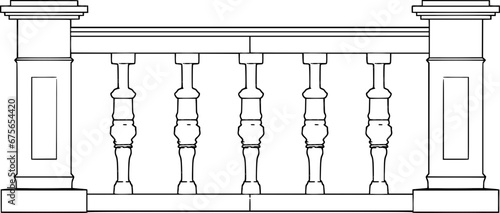 Visual Guide: 2D Concrete Balustrade Design Drawing