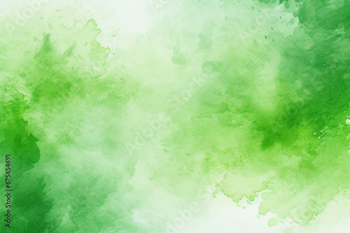 The abstract green and yellow watercolor gradient detail pattern background and wallpaper. Colorful graphic illustration for application and website. Generative AI. photo