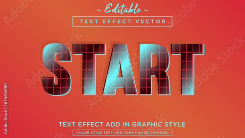 Gorgeous color combination pattern style text effect vector