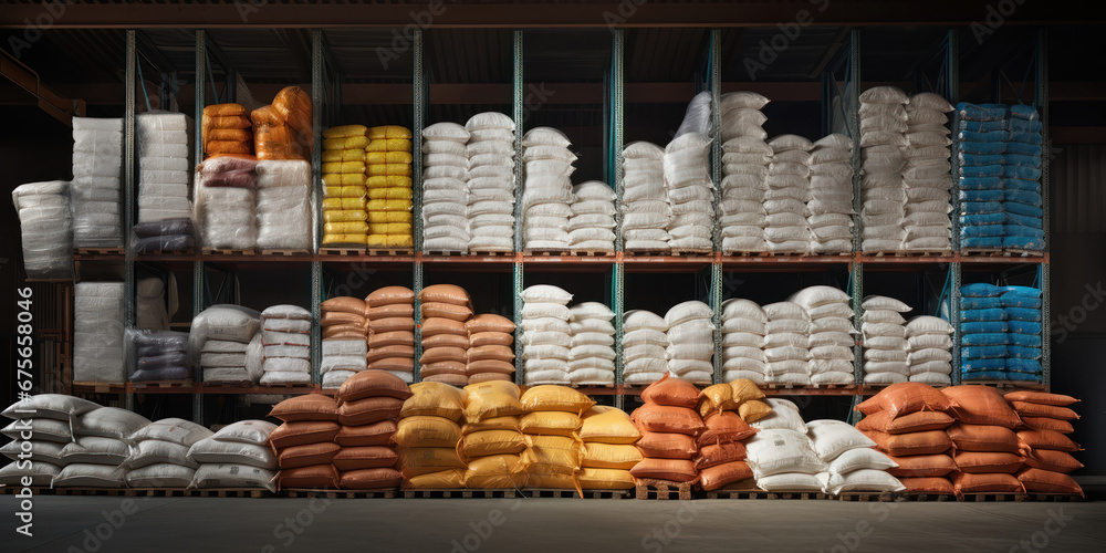 Towering stacks of bulk bags fill the warehouse, each one a capsule of goods awaiting their journey