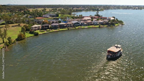 Wallpaper Mural The paddle steamer Cumberoona approaching the houses on Cypress Drive Mulwala, NSW, Australia Torontodigital.ca
