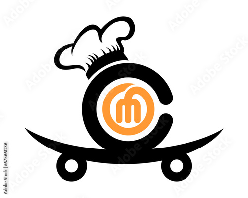 letter M and C for master chef logo