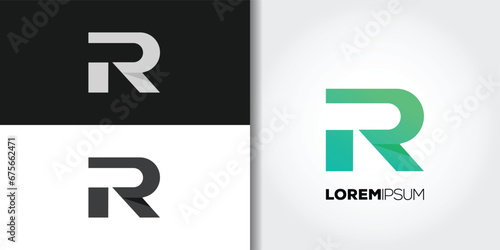 letter r logo set