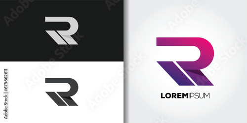 letter r logo set
