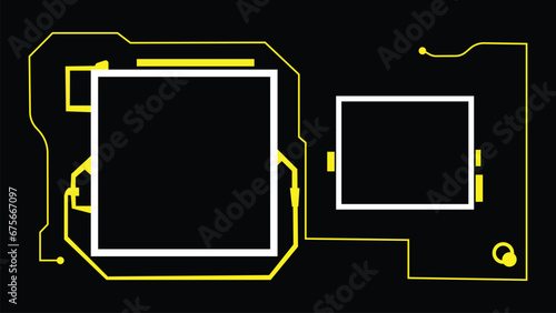 Stripes technology circuit board vector concept abstract background