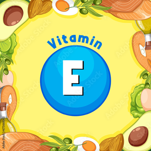 Educational Group of Foods Containing Vitamin E