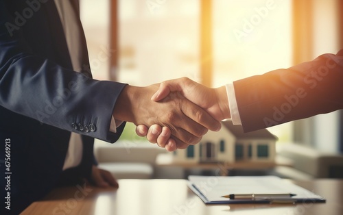 Professional Handshake on Real Estate deal photo