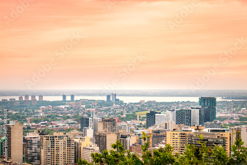 cityscape of Montr  al  Canada