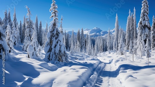 Empty Snow Covered Road Winter Landscape, Gradient Color Background, Background Images , Hd Wallpapers © IMPic