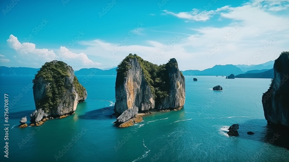 rocks and sea in Krabi Thailand