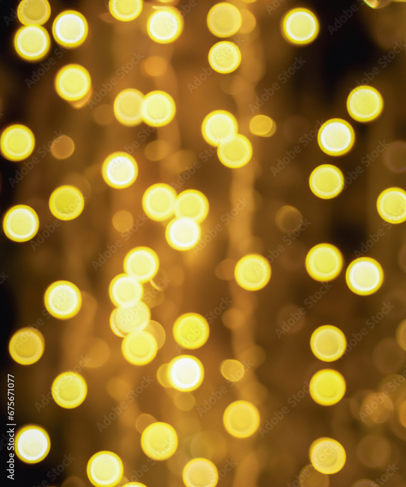Illustration of golden bokeh Christmas lights Illustration of golden bokeh Christmas lights