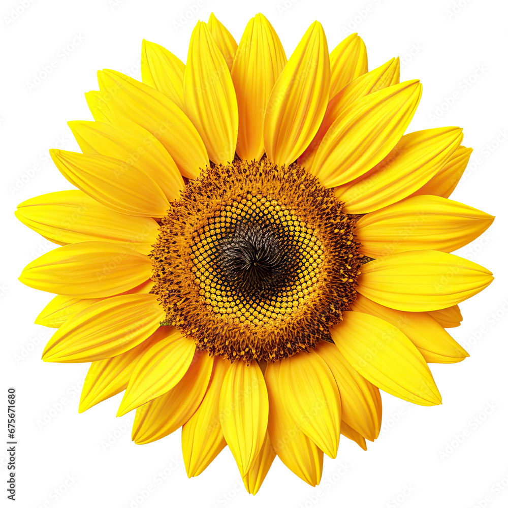 Fototapeta premium sunflower cut out transparent isolated on white background ,PNG file