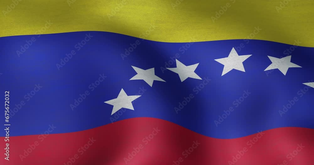 Animation of close up of waving flag of venezuela Animation of close up of waving flag of venezuela