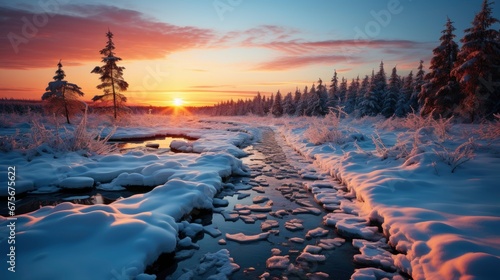 Scenic Winter Wonderland, Gradient Color Background, Background Images , Hd Wallpapers © IMPic