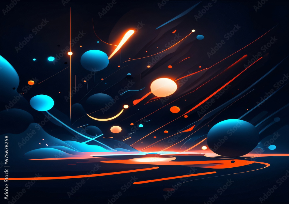 2d illustration, abstract vector wallpaper from lines