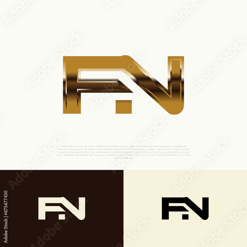 FN Initial Modern Luxury Logo Template for Business 
