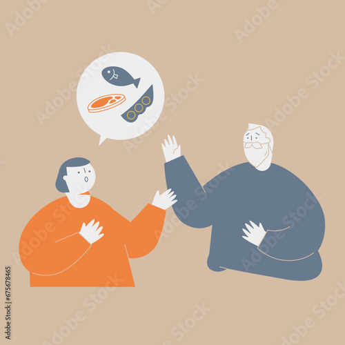 An elderly man who refuses to take nourishment.