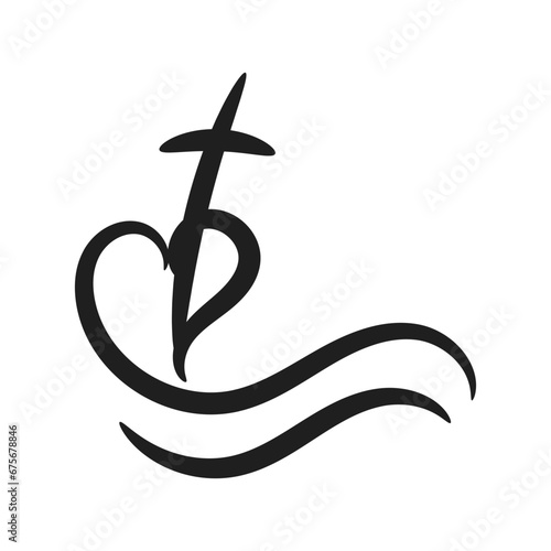 Christian Art for print or use as poster, card, flyer, tattoo or T Shirt