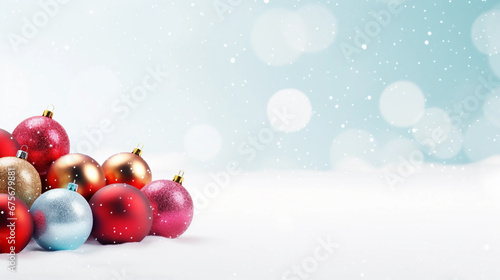 christmas background with red balls