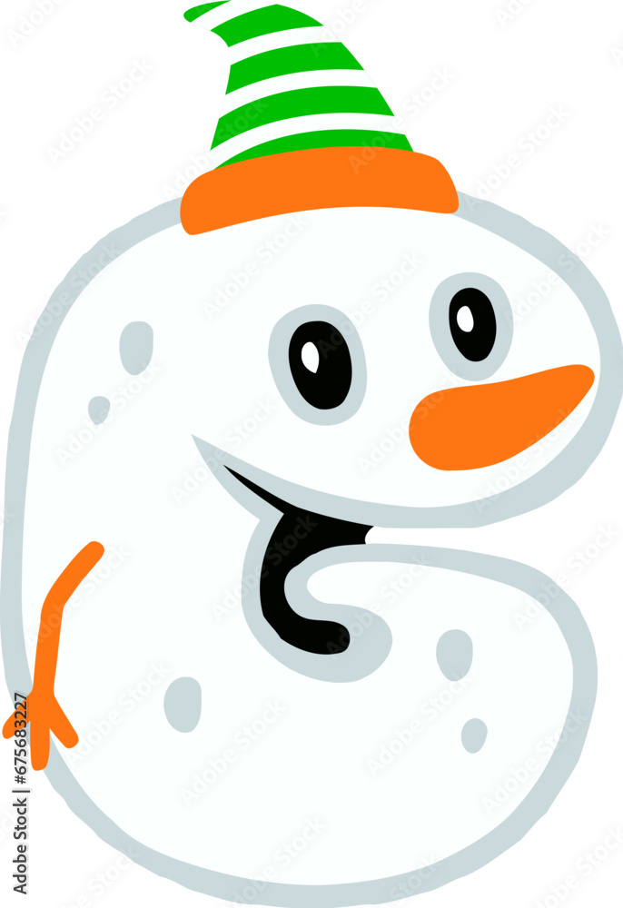 Snow Man Letter G Snow Man Letter G