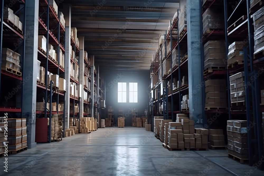 Obraz premium warehouse with boxes