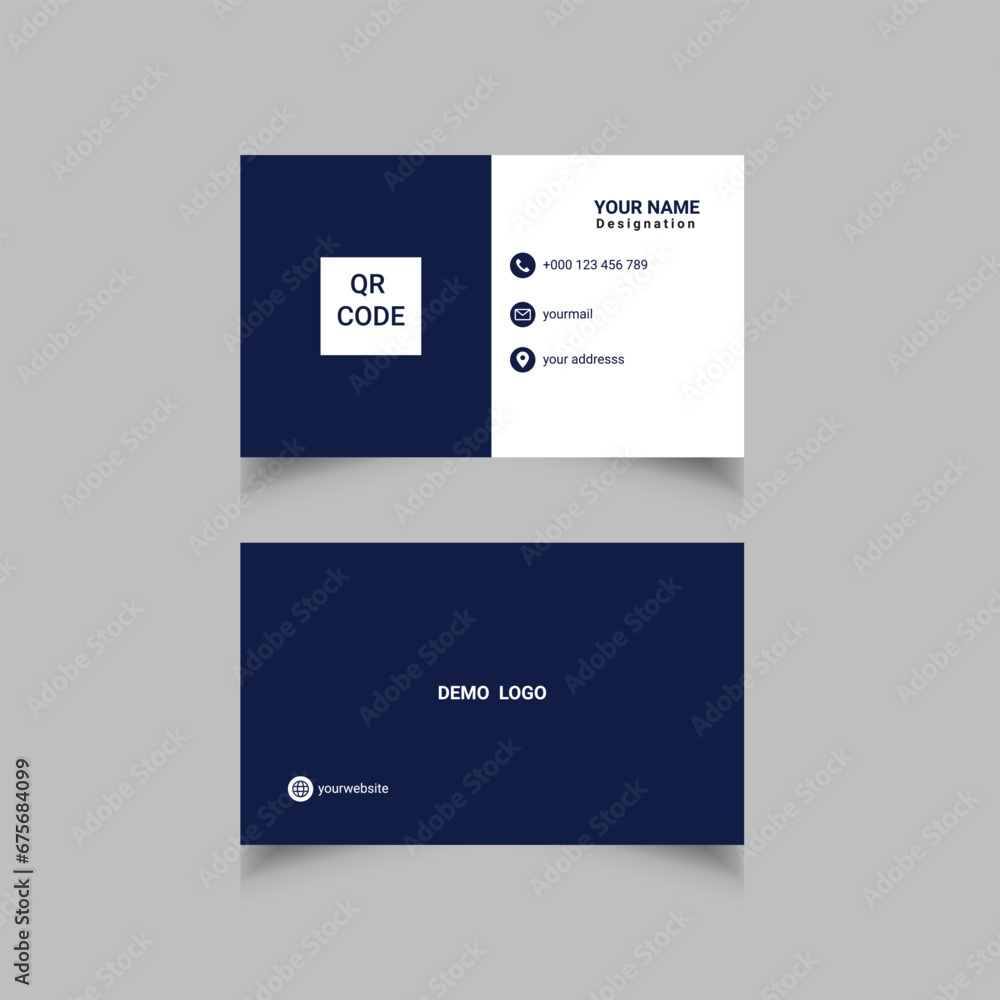 Luxury vector Blue Zodiac with business card minimalist print template
