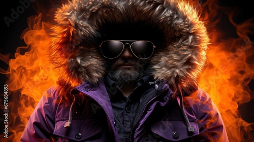 Mens Down Lined Winter Parka Isolated, Ultra Bright Colors, Background Images , Hd Wallpapers
