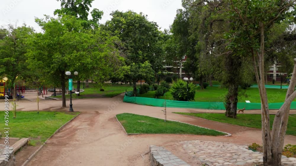 Ines de suarez park with sport courtyard Santiago de Chile providencia Ines de suarez park with sport courtyard Santiago de Chile providencia