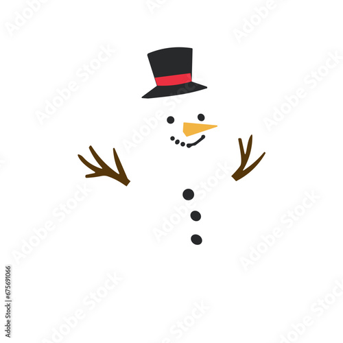 snowman vector set to winter season