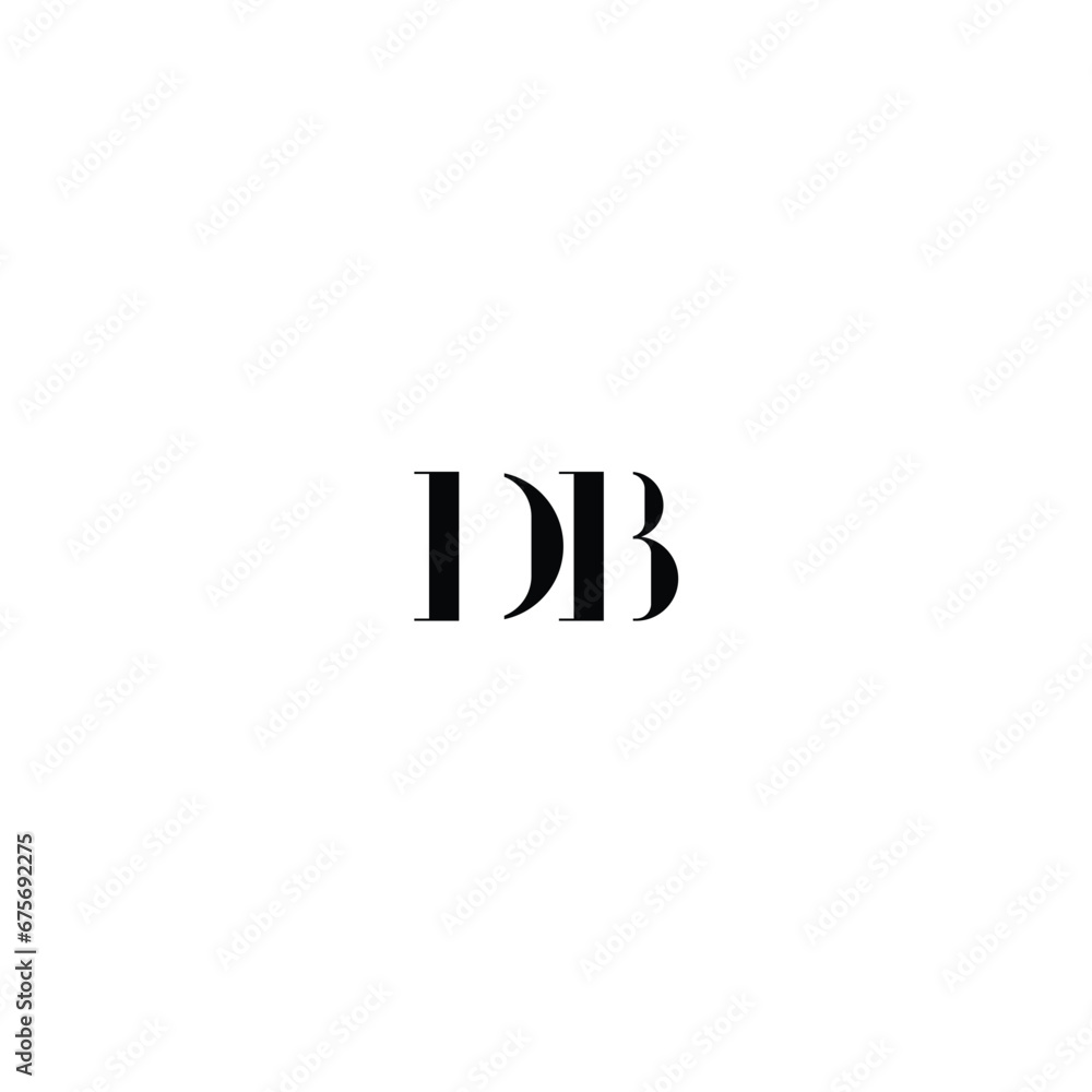 Initial letter d b logo design template creative and professional infinity logo on black background. db letter for simple logo design Initial letter d b logo design template creative and professional infinity logo on black background. db letter for simple logo design