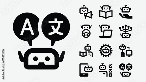 Bot Outline Icons