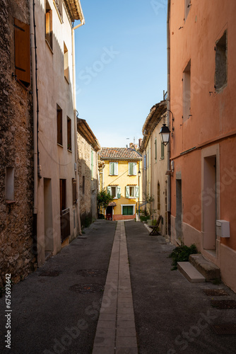 A street of N  oules in the Var department in the Provence Alpes C  te d Azur region of France.