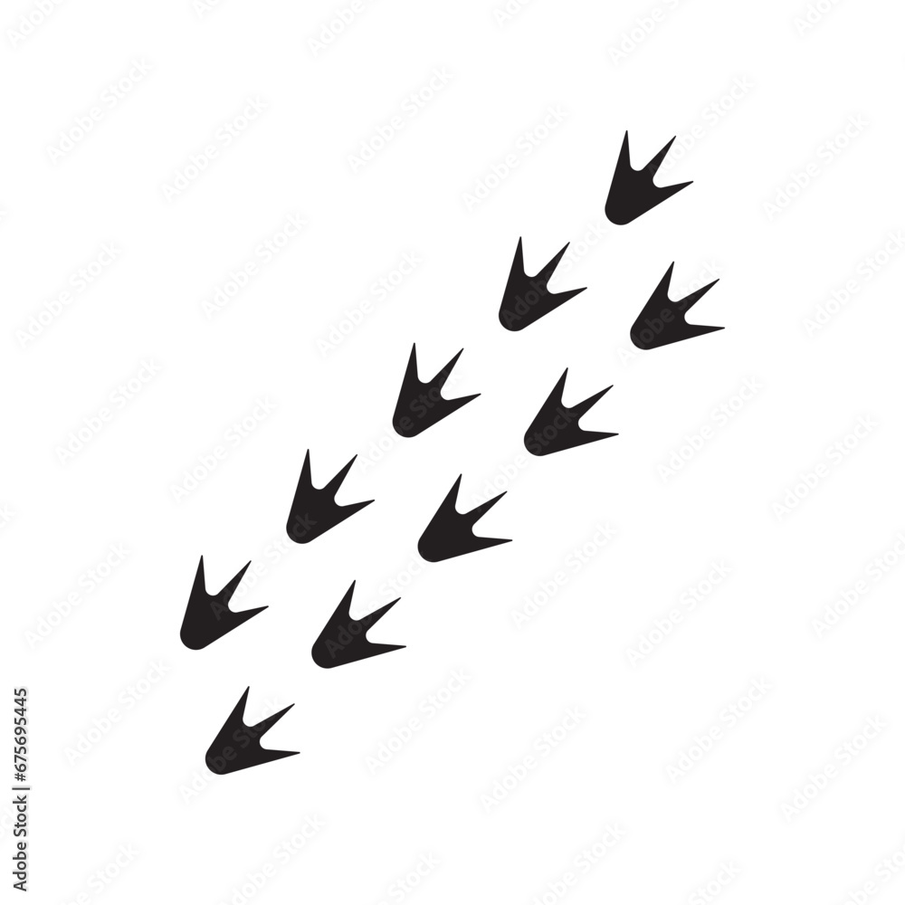 Obraz premium duck footprint icon vector