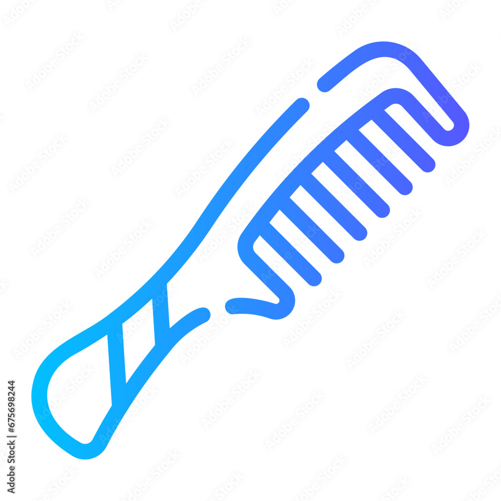 comb Line Gradient Icon comb Line Gradient Icon