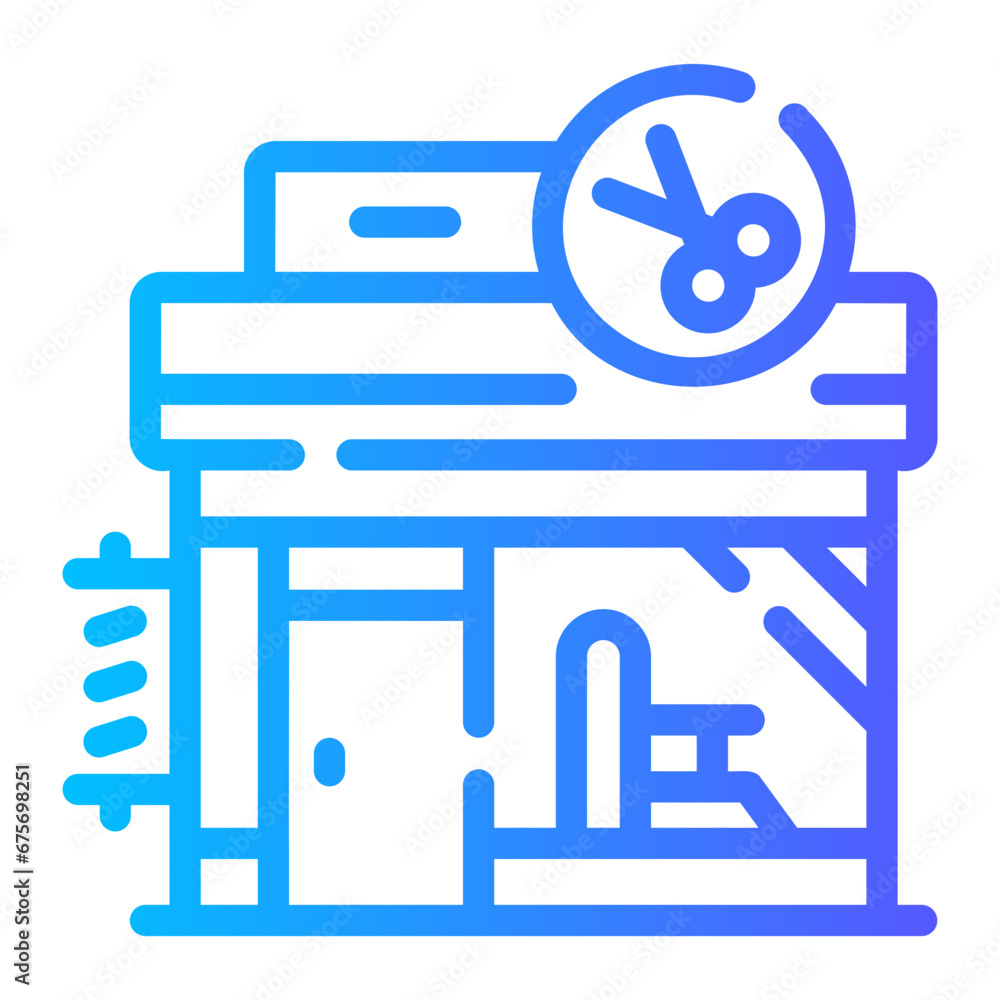 Fototapeta premium barbershop Line Gradient Icon
