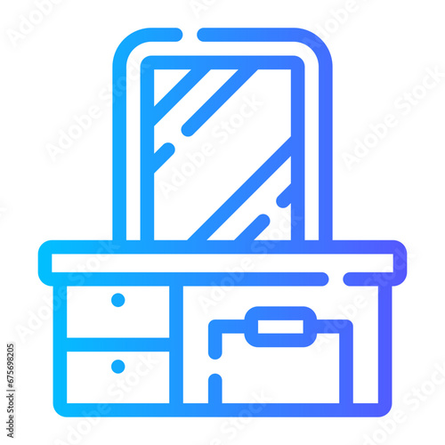mirror Line Gradient Icon