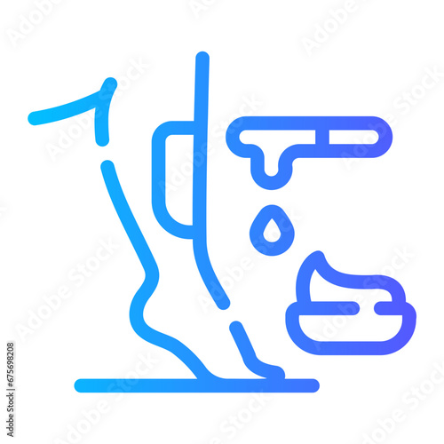 hair removal Line Gradient Icon