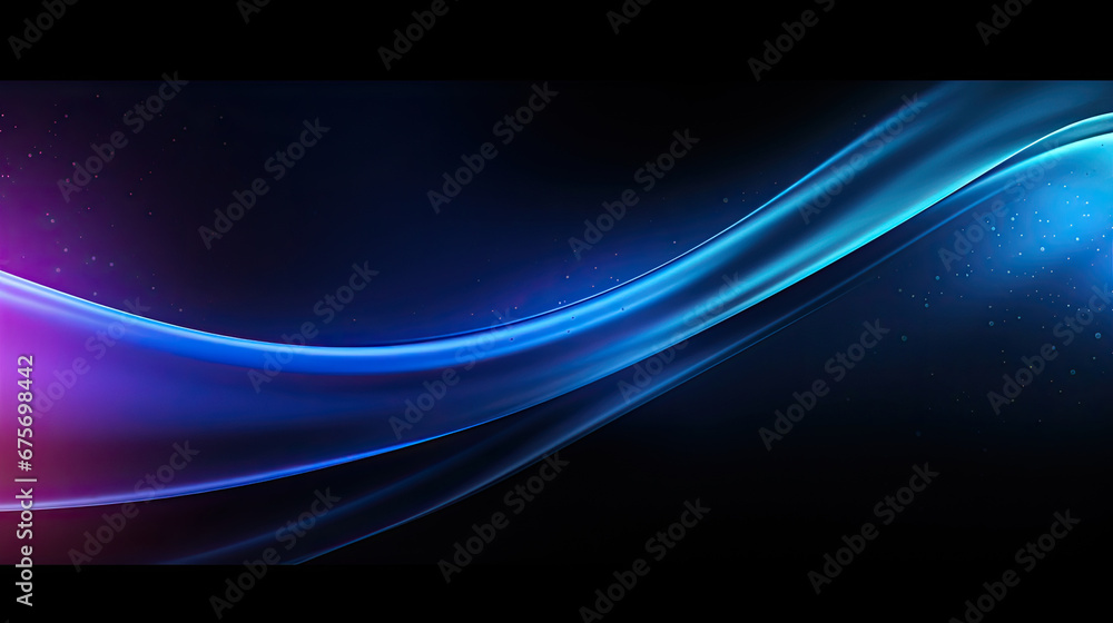 Naklejka premium Abstract dark background. Silk satin fabric.violet blue color.Elegant background with space for design. Soft wavy folds. Abstract Background with 3D Wave Bright blue , Christmas, birthday, anniversary