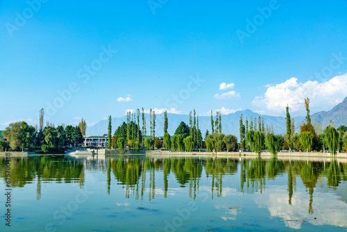 Dale lake in Srinagar, Jammu Kashmir, India, Asia photo