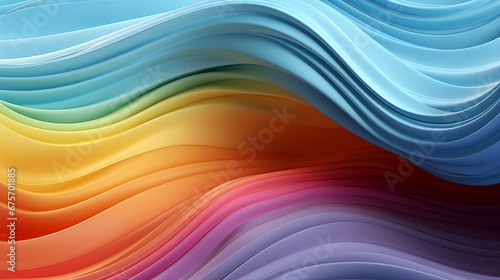 Abstract futuristic Full-color rainbow background with wave design Realistic 3D wallpaper with luxury flowing lines. Elegant backdrops for poster, websites, brochures, banners, apps, etc.