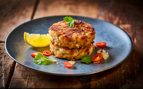 Capture the essence of Maryland Crabcakes in a mouthwatering food photography shot Generative AI