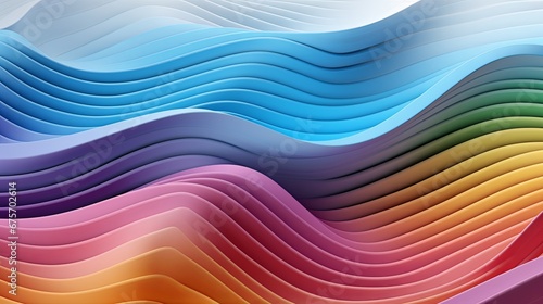 Abstract futuristic Full-color rainbow background with wave design Realistic 3D wallpaper with luxury flowing lines. Elegant backdrops for poster, websites, brochures, banners, apps, etc.