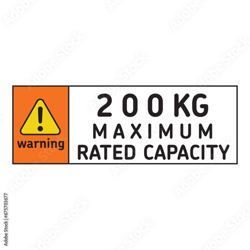 Maximum load capacity sign vector illustations photo