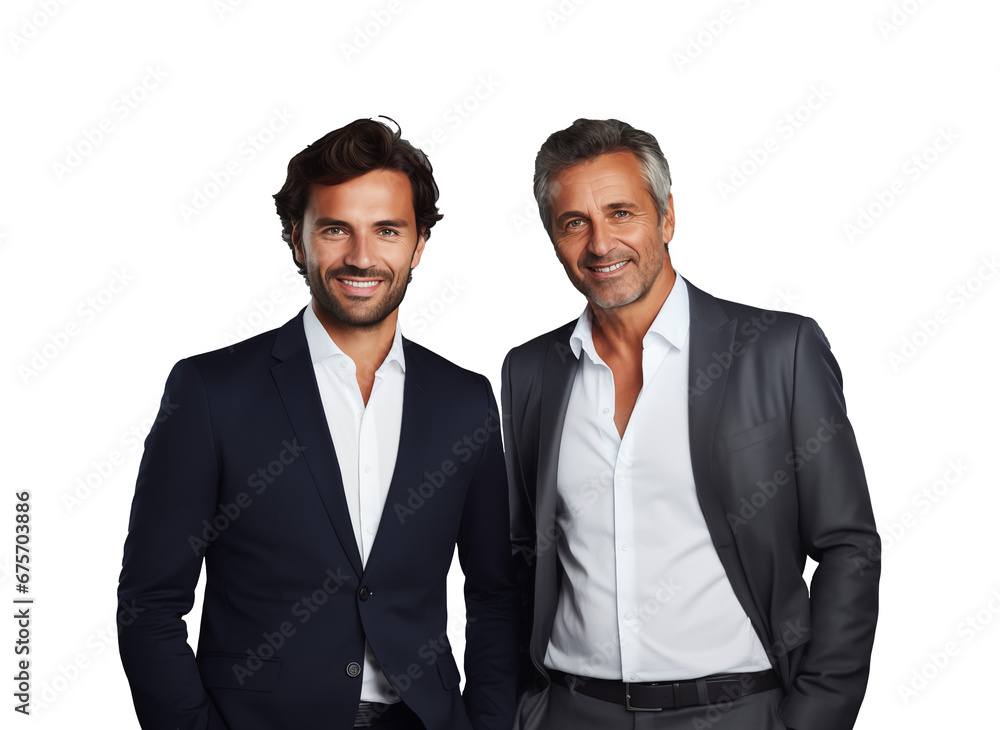Business partners posing, looking at camera and smiling. Business partners posing, looking at camera and smiling.