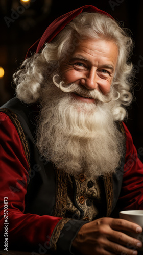 Cheerful Santa Claus with Twinkling Eyes and White Beard   © Keyser the Red Beard