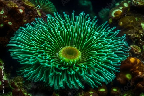 Anthopleura xanthogrammica, or the Giant Green Anemone, is a species of intertidal sea anemones, of the family Actiniida 