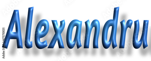 Alexandru - light blue/ blue color - writen name - ideal for websites, emails, presentations, greetings, banners, cards, books, t-shirt, sweatshirt, prints, cricut, silhouette,
 photo