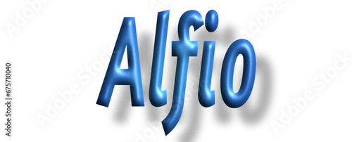 Alfio  - light blue/ blue color - writen name - ideal for websites, emails, presentations, greetings, banners, cards, books, t-shirt, sweatshirt, prints, cricut, silhouette,

