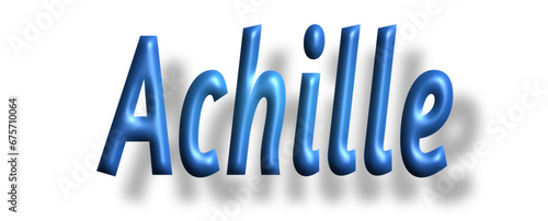 Achille - light blue/ blue color - writen name - ideal for websites, emails, presentations, greetings, banners, cards, books, t-shirt, sweatshirt, prints, cricut, silhouette,
